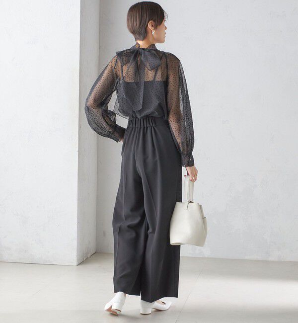 SHIPS for women「troisiemeCHACO:ワイド パンツ（セレモニー対応可）」|スラックス|