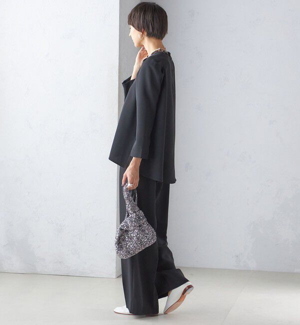 SHIPS for women「troisiemeCHACO:ワイド パンツ（セレモニー対応可）」|スラックス|