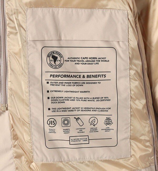 SHIPS any「CAPE HORN: ALVAREZ MATT セミロング フード付き ダウン コート」|ダウン|