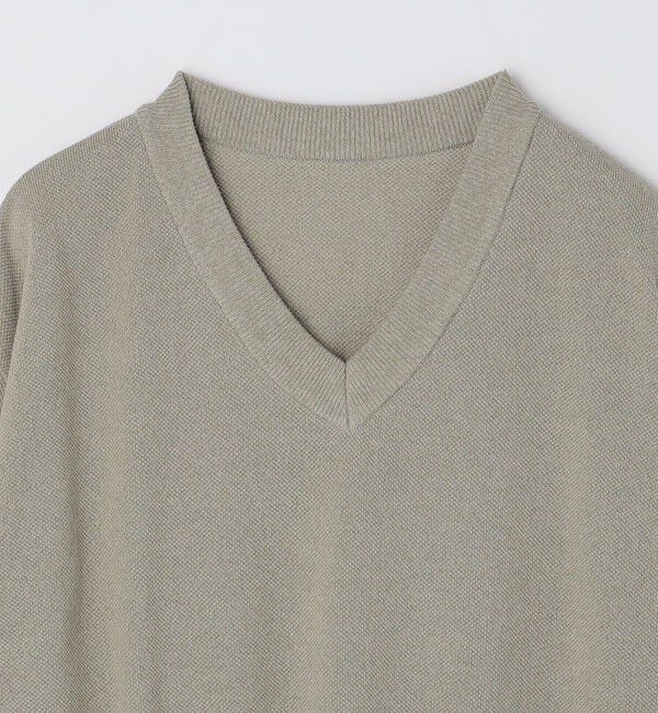 SHIPS「【City Ambient Products別注】crepuscule: LIGHT MOSS STITCH Vネックニット」|ニット・セーター|