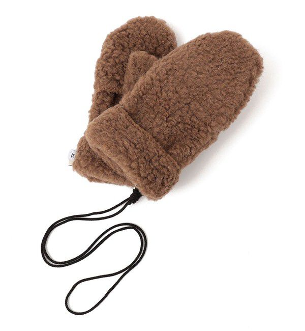 SHIPS any「【SHIPS any別注】Mouflon Mouflon: ストラップ付き ボア ミトン」|手袋|