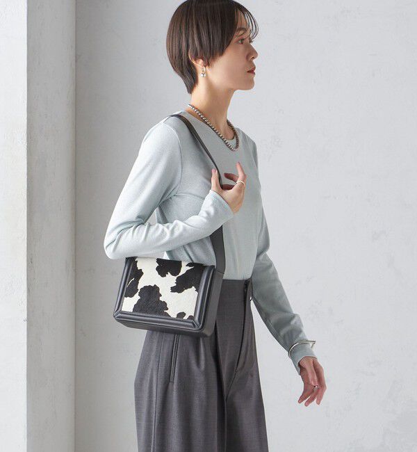 SHIPS for women「〈洗濯機可能〉シャイニー ストレッチ クルーネック カットソー」|Tシャツ・カットソー|