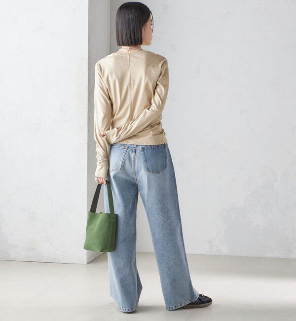 SHIPS for women「〈洗濯機可能〉シャイニー ストレッチ クルーネック カットソー」|Tシャツ・カットソー|