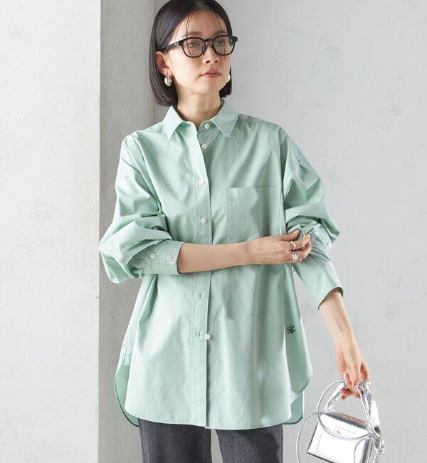 SHIPS for women「〈洗濯機可能〉ピン オックス 刺繍 シャツ」|シャツ・ブラウス|