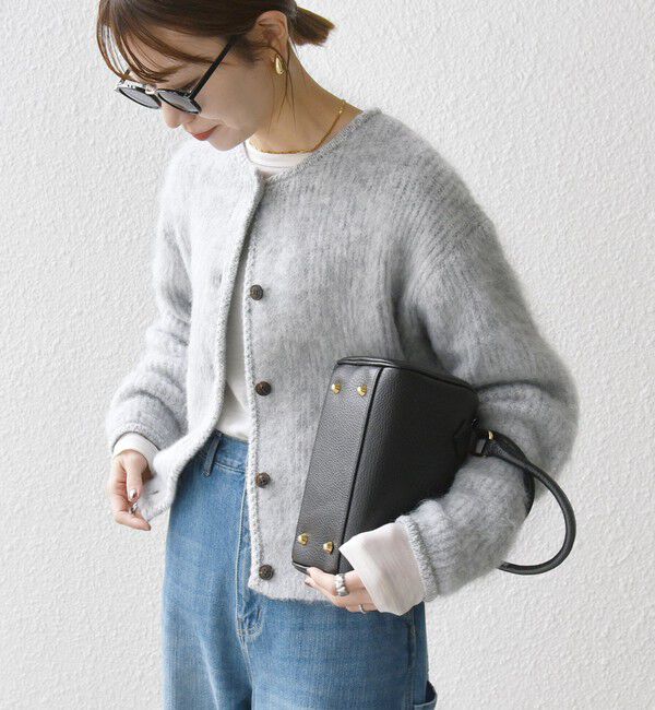 SHIPS any「SHIPS any:〈手洗い可能〉シャギー クルーネック ニット カーディガン」|カーディガン|