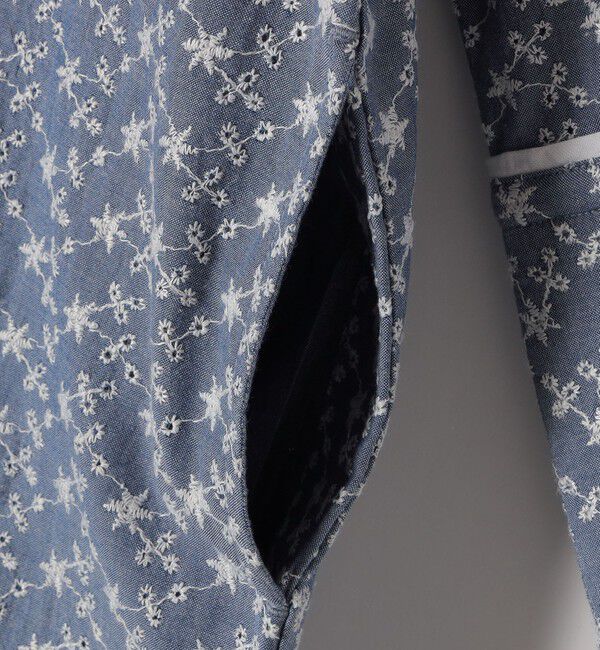 SHIPS any「SHIPS any:〈洗濯機可能〉エンブロイダリー シャンブレー レースアップ ワンピース」|ワンピース|