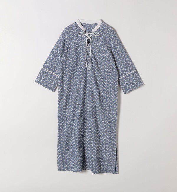 SHIPS any「SHIPS any:〈洗濯機可能〉エンブロイダリー シャンブレー レースアップ ワンピース」|ワンピース|