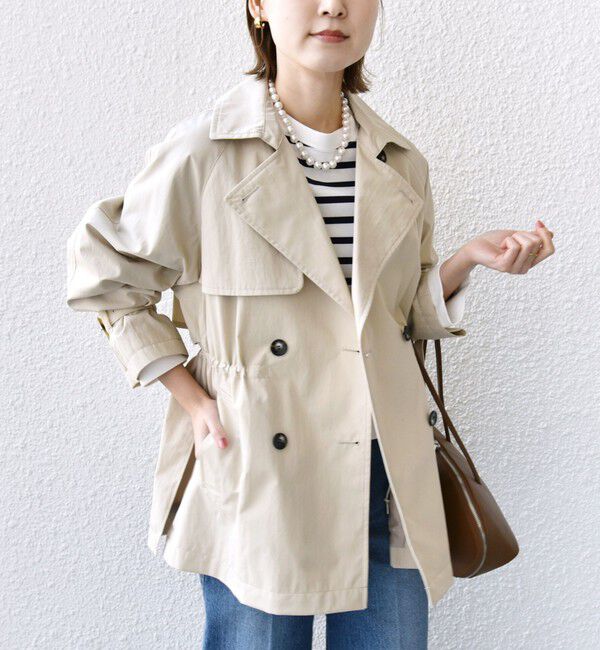 SHIPS for women「〈撥水加工〉ドロスト ショート トレンチ コート」|トレンチコート|