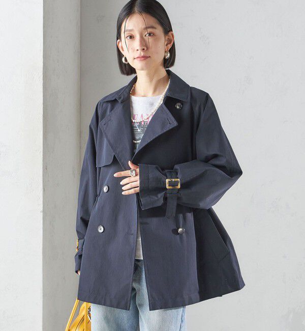 SHIPS for women「〈撥水加工〉ドロスト ショート トレンチ コート」|トレンチコート|