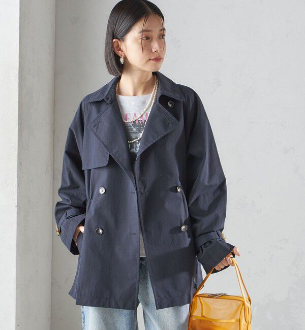 SHIPS for women「〈撥水加工〉ドロスト ショート トレンチ コート」|トレンチコート|