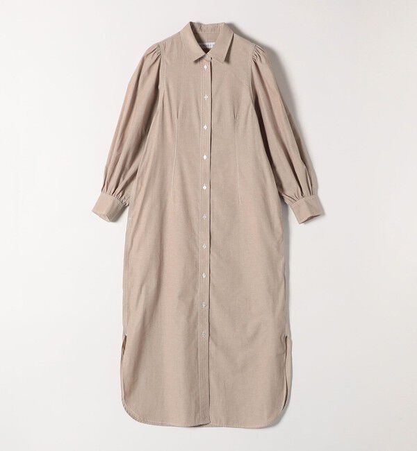 quaranciel「quaranciel:〈洗濯機可能〉シャンブレー パフ ロング シャツ ワンピース」|ワンピース|