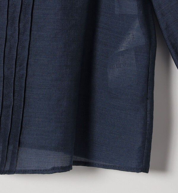 SHIPS any「SHIPS any:〈手洗い可能〉シアー フリル バンドカラー シャツ ブラウス」|シャツ・ブラウス|