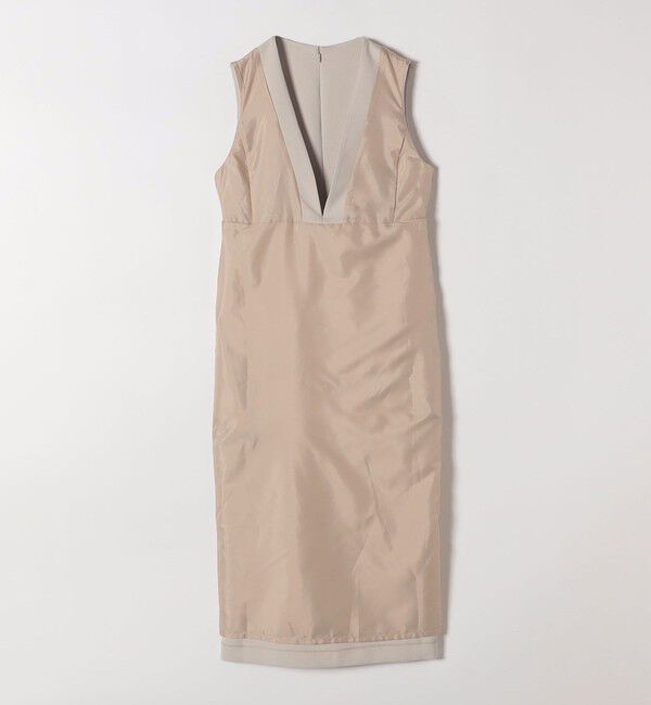 SHIPS any「《一部追加予約》SHIPS any:〈洗濯機可能〉ダブルクロス Vネック ペプラム ワンピース［NAVY BLUE］」|ワンピース|