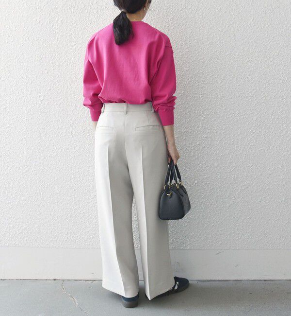 SHIPS any「SHIPS any:〈洗濯機可能〉ダブルクロス クロップド ワイド パンツ ［NAVY BLUE］」|その他|