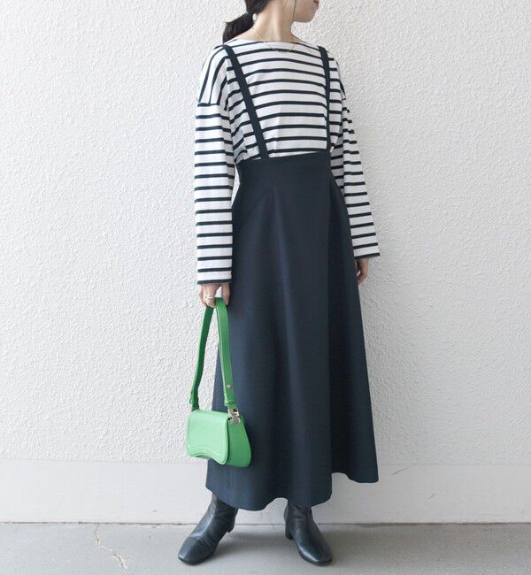 SHIPS any「SHIPS any:〈洗濯機可能〉オックス フレア サスペンダースカート［NAVY BLUE］」|スカート|ネイビー