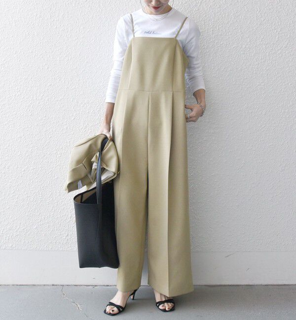 SHIPS any「SHIPS any:〈洗濯機可能〉オックス セミワイド サロペット［NAVY BLUE］」|オールインワン|