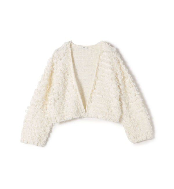 SHIPS for women「〈手洗い可能〉ギマ フリンジ ショート カーディガン」|カーディガン|