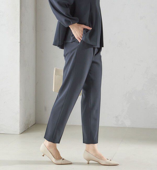 SHIPS for women「〈手洗い可能〉ダブル クロス パンツ（セレモニー対応可）」|スラックス|