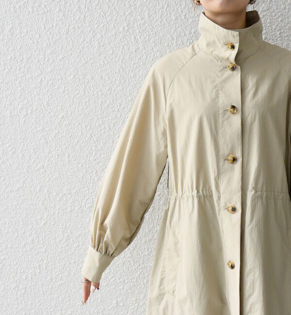 SHIPS any「SHIPS any:〈洗濯機可能〉スタンドカラー ドロスト ギャザー ロング コート」|その他|