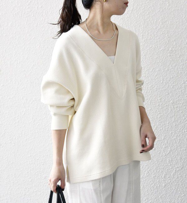 SHIPS any「SHIPS any:〈手洗い可能〉サカリバ 深Vネック ルーズ プルオーバー」|プルオーバー|