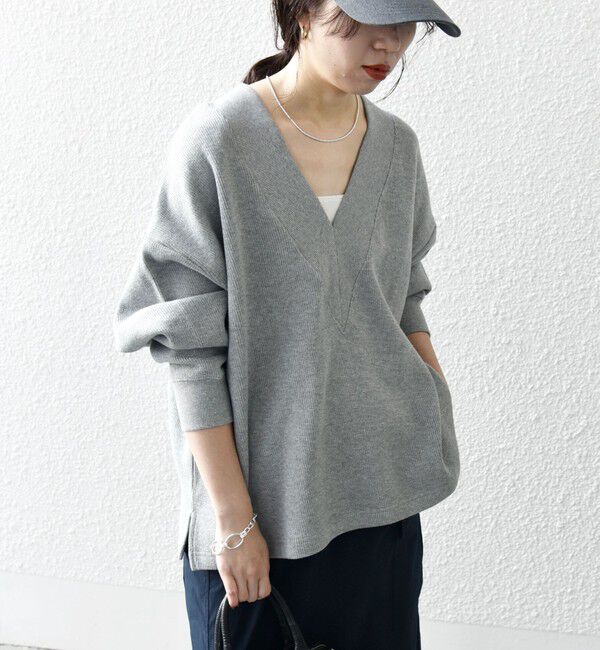 SHIPS any「SHIPS any:〈手洗い可能〉サカリバ 深Vネック ルーズ プルオーバー」|プルオーバー|