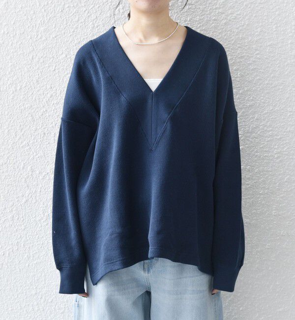 SHIPS any「SHIPS any:〈手洗い可能〉サカリバ 深Vネック ルーズ プルオーバー」|プルオーバー|