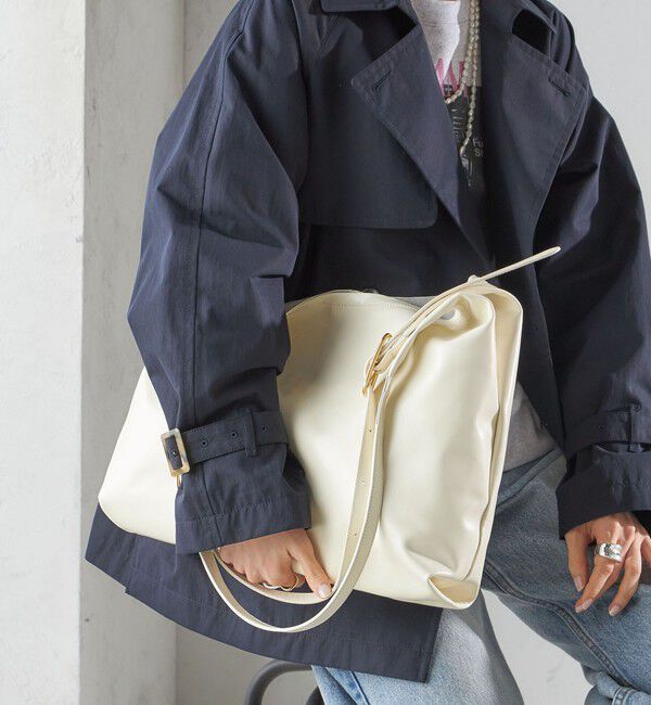 SHIPS for women「BEAURE:パーティション レザー バッグ 大」|トートバッグ|