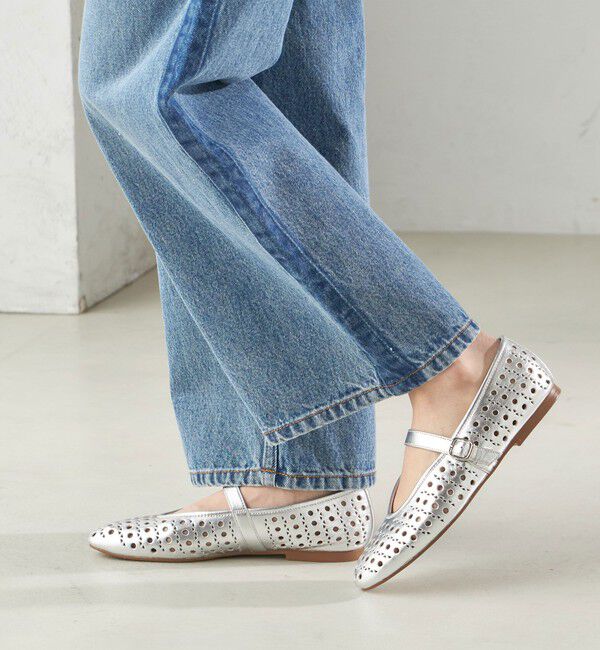 SHIPS for women「パンチング メリージェーン フラット」|その他|シルバー