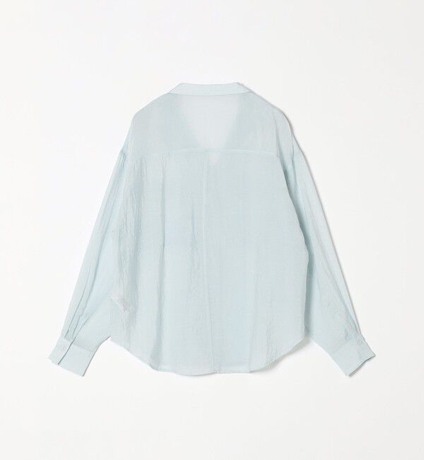 quaranciel「quaranciel:〈洗濯機可能〉シアー ポケット オープンカラー オーバー シャツ」|シャツ・ブラウス|