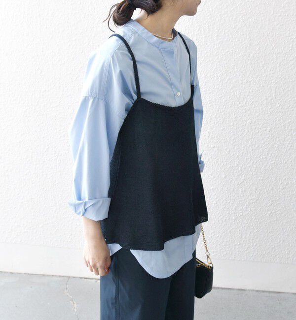 SHIPS any「SHIPS any:〈手洗い可能〉バルキー シアー フレア ニット キャミソール」|キャミソール|