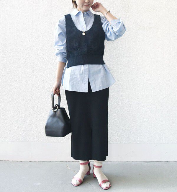 SHIPS for women「〈手洗い可能〉ペーパー ポリエステル ノースリーブ プルオーバー」|ベスト・ジレ|