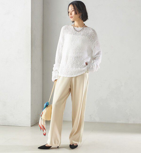 SHIPS for women「〈手洗い可能〉サイドライン ニット パンツ」|その他|
