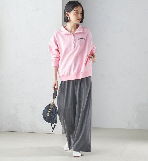 SHIPS for women「【SHIPS別注】LOGAN KNITTING MILLS: ハーフ ジップ プルオーバー」|スウェット・ジャージ|