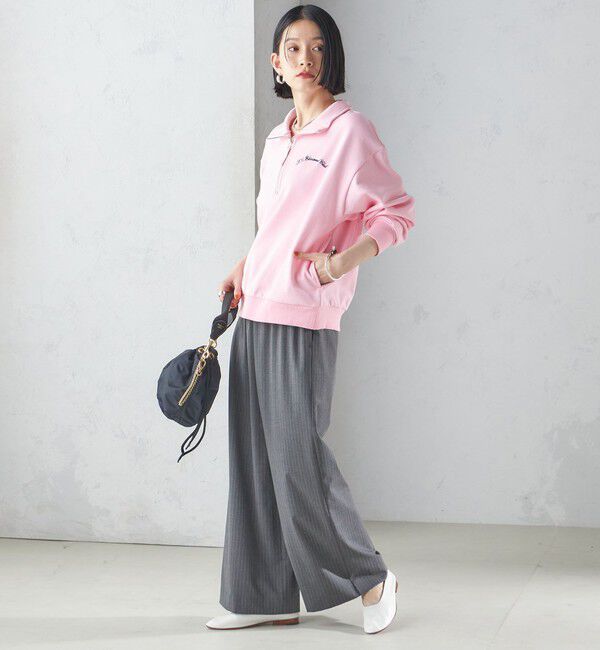 SHIPS for women「【SHIPS別注】LOGAN KNITTING MILLS: ハーフ ジップ プルオーバー」|スウェット・ジャージ|