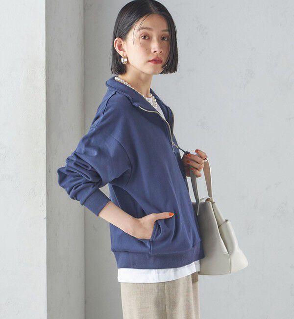 SHIPS for women「【SHIPS別注】LOGAN KNITTING MILLS: ハーフ ジップ プルオーバー」|スウェット・ジャージ|