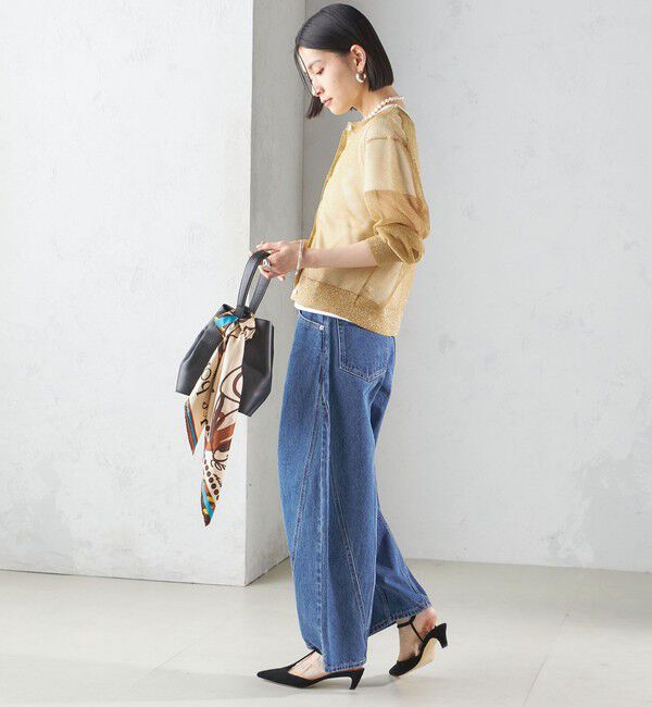 SHIPS for women「〈手洗い可能〉イタリーヤーン ラメ ショート カーディガン」|カーディガン|