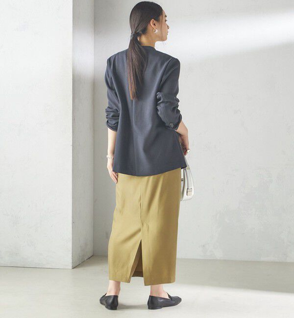 SHIPS for women「〈手洗い可能〉Asami 麻調合繊 カラーレス ジャケット」|ノーカラージャケット|