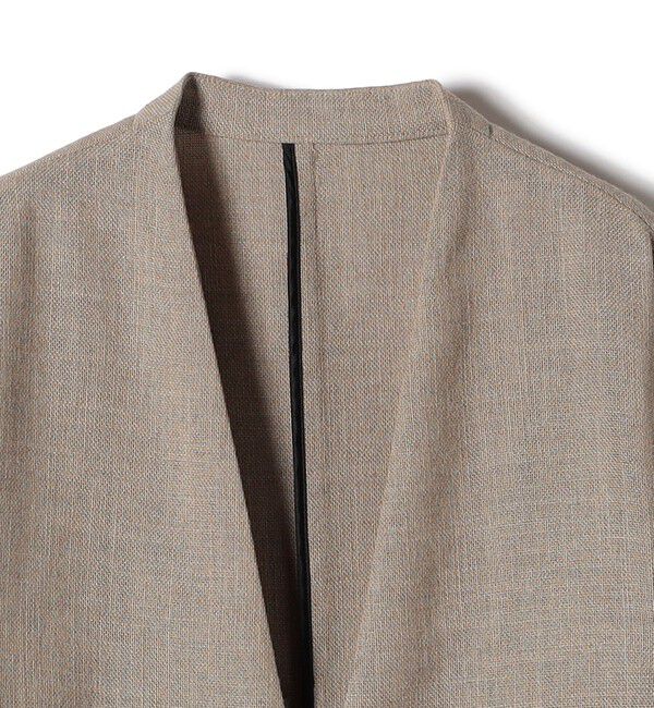SHIPS for women「〈手洗い可能〉Asami 麻調合繊 カラーレス ジャケット」|ノーカラージャケット|