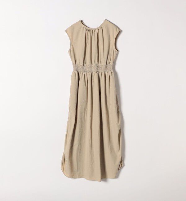 SHIPS any「SHIPS any:〈洗濯機可能〉ナイロン サイド ギャザー フレンチスリーブ ワンピース」|ワンピース|