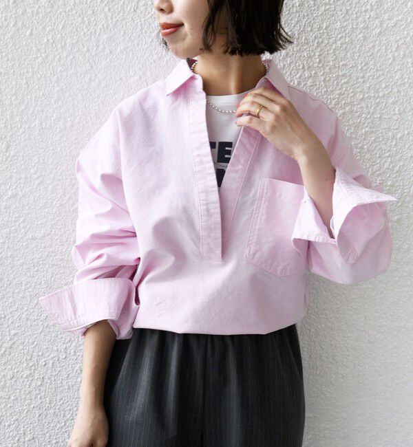 SHIPS for women「〈洗濯機可能〉ワンポイント 刺繍 スキッパー シャツ」|シャツ・ブラウス|