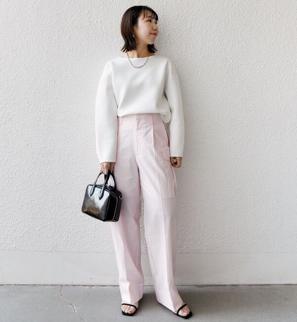 SHIPS for women「〈洗濯機可能〉ポリエステル 麻 カーゴ パンツ」|その他|