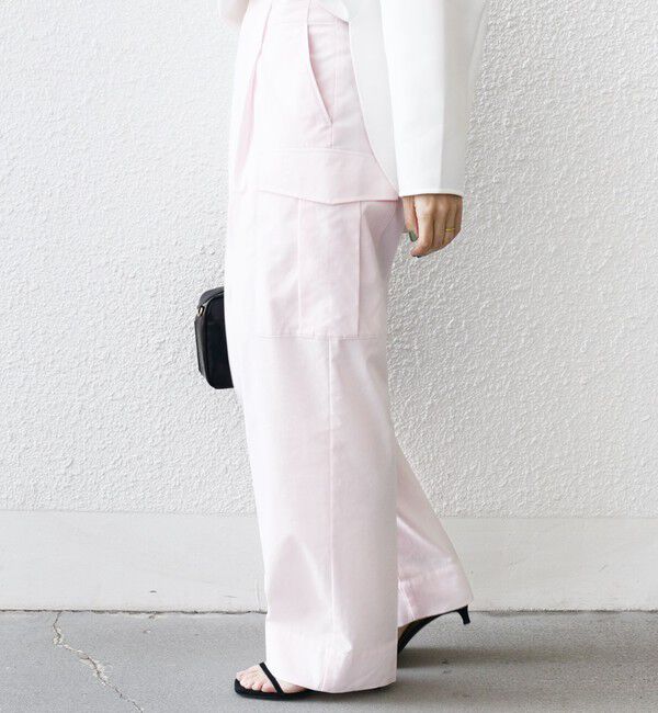 SHIPS for women「〈洗濯機可能〉ポリエステル 麻 カーゴ パンツ」|その他|