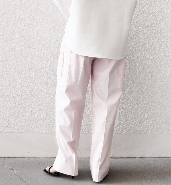 SHIPS for women「〈洗濯機可能〉ポリエステル 麻 カーゴ パンツ」|その他|