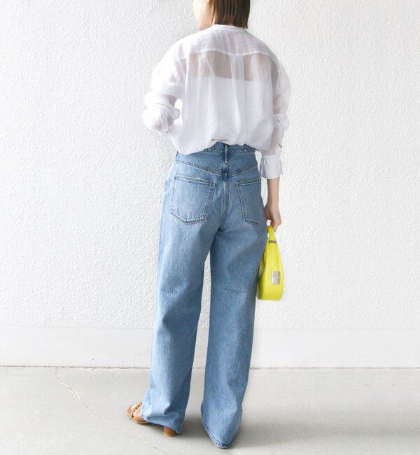 SHIPS for women「【WEB限定】〈洗濯機可能〉シアー プリーツ ヨーク パールモチーフボタン ブラウス」|シャツ・ブラウス|