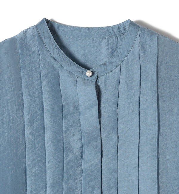 SHIPS for women「【WEB限定】〈洗濯機可能〉シアー プリーツ ヨーク パールモチーフボタン ブラウス」|シャツ・ブラウス|