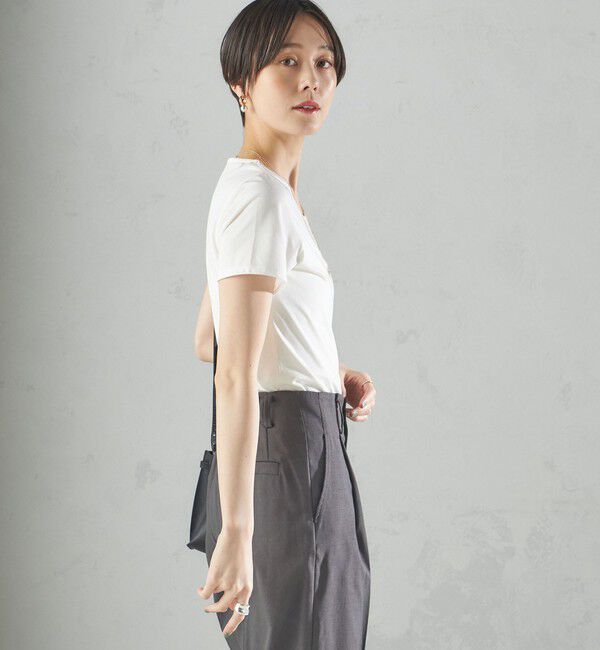 SHIPS for women「〈手洗い可能〉SORONA(R) クルーネック TEE」|Tシャツ・カットソー|