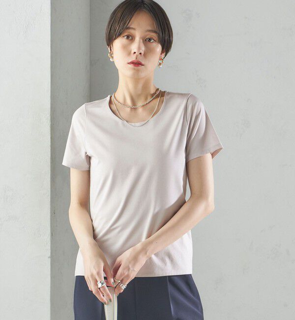 SHIPS for women「〈手洗い可能〉SORONA(R) クルーネック TEE」|Tシャツ・カットソー|