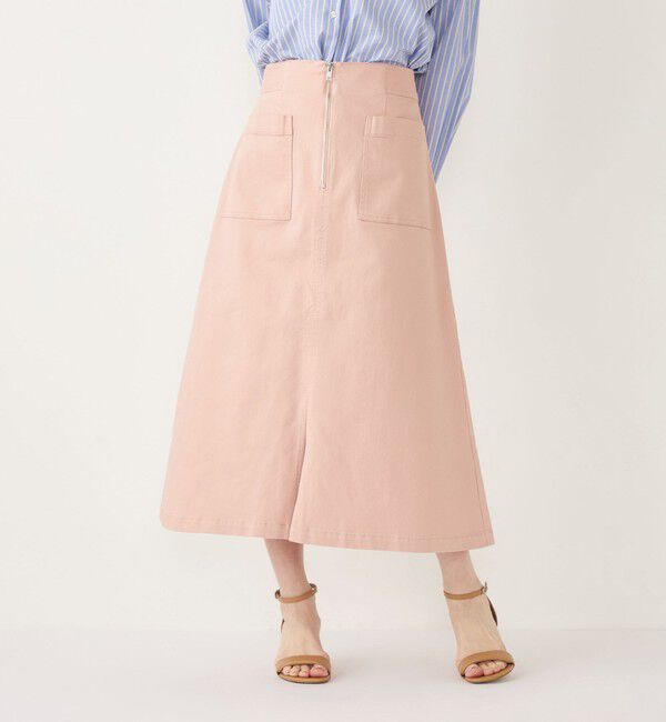 SHIPS Colors 「SHIPS Colors:〈洗濯機可能〉カラーデニム スカート」|フレア|