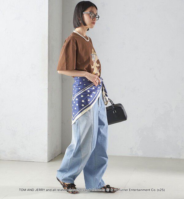 SHIPS for women「【SHIPS別注】manipuri:エンブレム スカーフ 88&times;88」|バンダナ・スカーフ|