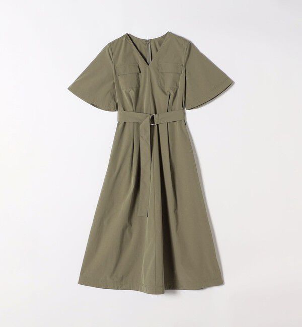 SHIPS any「SHIPS any:〈洗濯機可能〉タイプライター Vネック ポケット ロング ワンピース」|ワンピース|